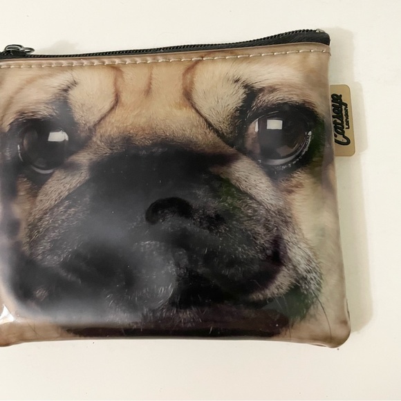 Catseye Pug Dog Face Zipper Pouch - Picture 2 of 13